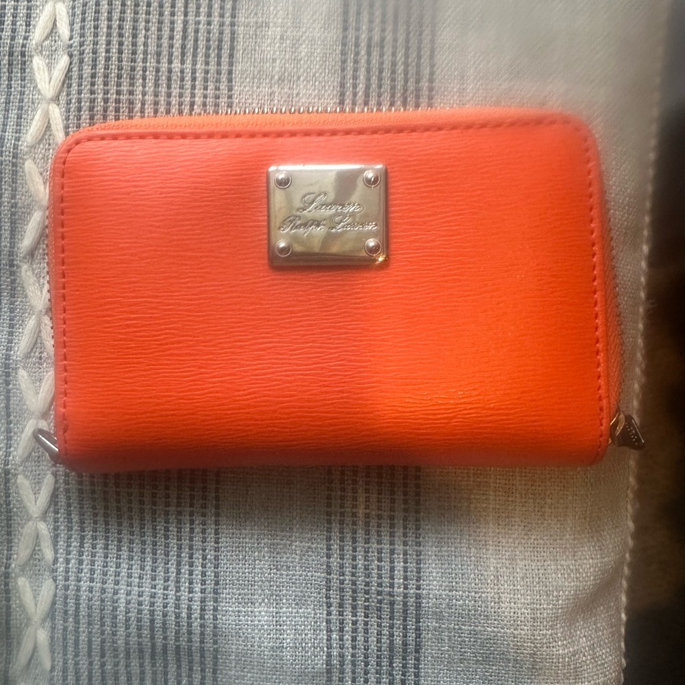Ralph Lauren Orange Textured Wallet